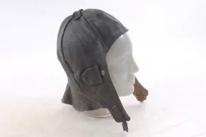 alte Fliegerhaube Leder Fliegerkappe Haube Pilot Kopfbedeckung Gr. 58/59 - Bild 1 von 10