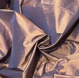 Orange Blue Iridescent 100% Silk Dupioni Fabric 54” Wide Sold By The Yard - Picture 1 of 2