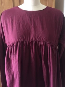 Blusa Top Lagenlook Anthropologie Por Six Crisp Days Talla Borgoña 8/10 mediano/grande - Imagen 1 de 11