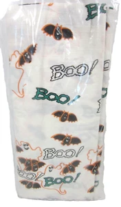 Vintage 80er K-Mart Halloween Tischdecke weiß 54 x 96" Rechteck Geister NEU Neu in Verpackung - Bild 1 von 8