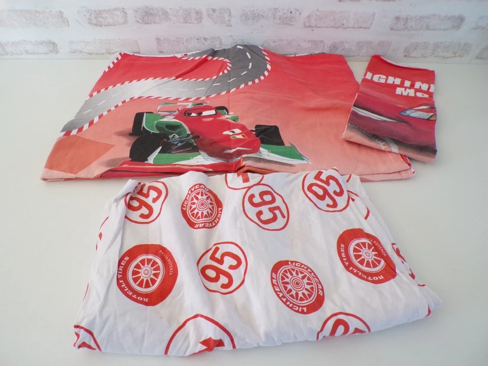 Housse de couette - Taie d'oreiller - Drap housse Cars  (C2) - TBE - Photo 1/2