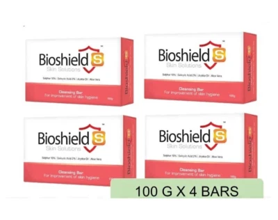 Barra limpiadora solución piel antiacné jabón Bioshield S 4 BAR (100 g) EXP 2027 Foto 1 de 4