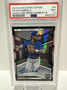 2023 Panini Elite Extra Edition Arjun Nimmala Prospect Auto 1/60 PSA 7.5 - Picture 1 of 8