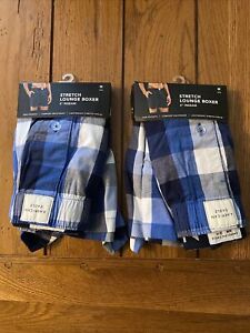 Lot of 2 AMERICAN EAGLE AEO Men’s Stretch Pocket Boxer Shorts 4” Inseam Size M