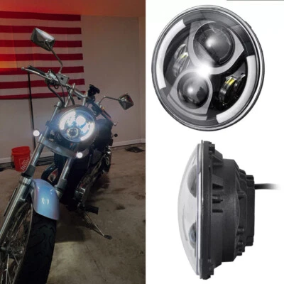7" Motorcycle Headlight LED Turn Signal For Suzuki Boulevard S40 SAVAGE 650 - Image 1 of 4