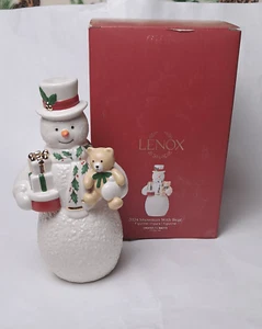 Lenox Neu im Karton 2024 Schneemann mit Bär Figur - erstellt für Macys 7 Fuß Höhe - Bild 1 von 4