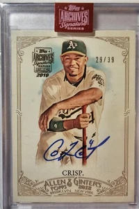 Topps Archives Coco Crisp 2019 automático/39 autógrafo - Imagen 1 de 2