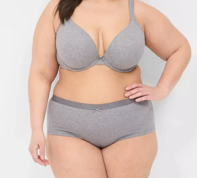 Bragas Lane Bryant CACIQUE Silky No Show BOYSHORT Gris GRIS PLUS 26/28 4X NUEVAS CON ETIQUETAS Foto 1 de 3