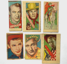 vintage années 1950 Ensemble de 6 cartes Menko japonaises-Western #820