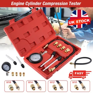 Petrol Engine Cylinder Pressure Tester for Car Compression Test Gauge Kit Set - Picture 1 of 12