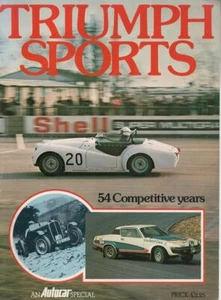 Triumph Sports, 54 Competitive Years Automobiles Transportation - Imagen 1 de 1