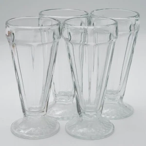 Libbey 7" Soda Fountain Milkshake/Ice Cream Sundae Footed Glasses - Set of 4 - Picture 1 of 6