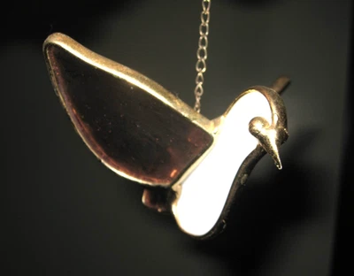 Vitral Pájaro Adorno Atrapasol Tono Dorado Blanco/Malva/Lila con Cadena Foto 1 de 4