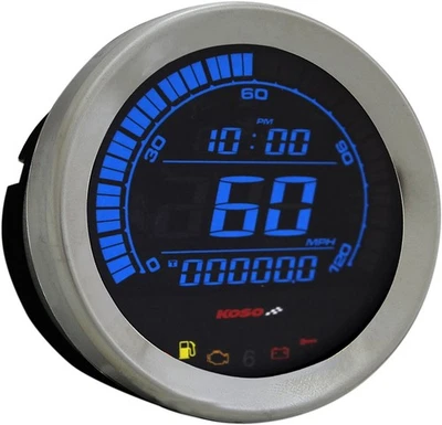 Koso 4" Digital Speedometer | Chrome (BA051000) - Image 1 of 2