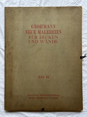 Lithografie Grohmann Maler in Dresden Jugendstil Serie 7 Neue Malereien - Bild 1 von 4
