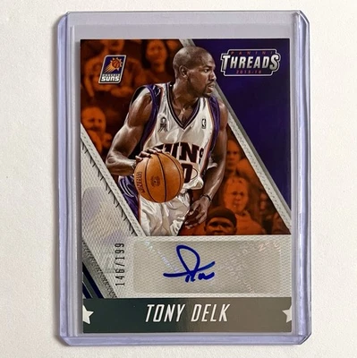 Tony Delk 2015-16 Panini Threads Auto #S-TDK Numbered /199 Phoenix Suns Kentucky - Image 1 of 3