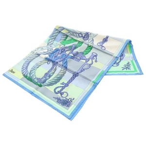 Hermes Carre 90 Della Cavalleria Multicolor Silk Scarf Blue Used - Picture 1 of 6