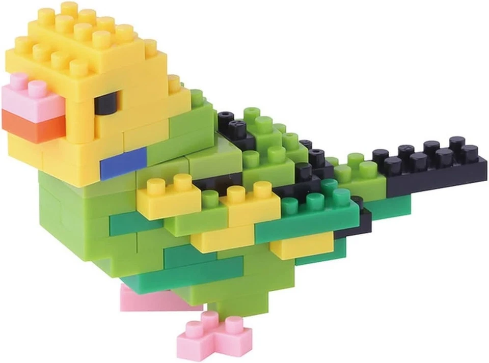 Kawada nanoblock - Pájaros - Budgie Green Opaline, Kit de Construcción Serie Colección Foto 1 de 3