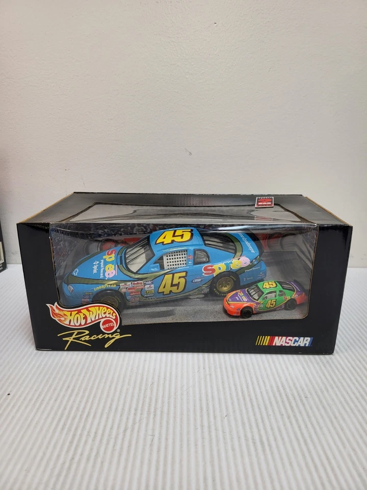 1999 Hot Wheels Adam Petty 1/24 & 1/64 Scale #45 Spree Track Edition 2 Car Set