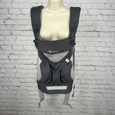 ErgoBaby Four Position 360 Cool Air Carbon Grey Baby Child Adjustable Carrier - Imagem 1 de 4