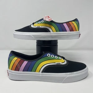Vans Authentic Refract Rainbow Women's Size 10.5 Black Colorful Shoes Sneakers - Picture 1 of 7