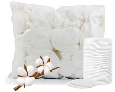 EKO HIGIENA Cosmetic Wool Pads Cotton Make-Up Removal 100/600/1200pcs Packs