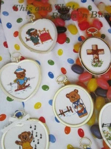 Cross Stitch Patterns Teddy Bear Dancer Skier Sailor Sleepy Easter Cross Bunny - Imagen 1 de 6