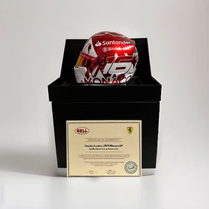 2024 F1 MONACO GP CHARLES LECLERC Mini Helmet in 1:2 LIMITED EDITION #041/400 - Picture 1 of 10