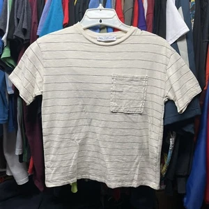 Zara Boys Kids Collection Short Sleeve Beige Pocket Shirt Size 9 Pre Owned - Picture 1 of 4