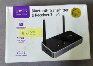 Adaptateur Bluetooth 5.0 émetteur récepteur bypass 3 en 1 50 m filaires audio EKSA - Photo 1/3