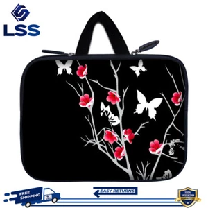 Funda Estuche Bolsa Libro Electrónico Tablet 6-8" Apple iPad Mini Galaxy Nexus Kindle Flor Arte - Imagen 1 de 3