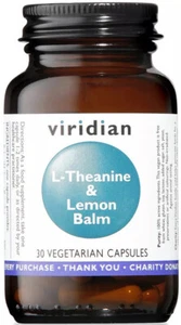 Viridian L-Theanine & Lemon Balm 30 Vegetarian Capsules - Picture 1 of 3