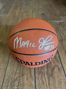 Lakers Magic Johnson SIGNED In Silver Spalding Official Game Basketball BALL JSA - Picture 1 of 7