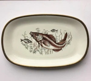 "Antiguo plato de pescado de 15,5"" de porcelana fina de porcelana fina alemana de Baviera" - Imagen 1 de 12