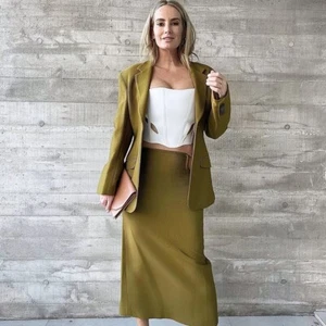 CHRISTOPHER ESBER Redux Contoured Blazer Jacket Sz 10 Tobacco RRP$1300 BNWT - Foto 1 di 10