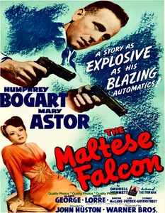 Póster de la película del halcón maltés arte 8,5x11" impresión fotográfica Humphrey Bogart Hammett - Imagen 1 de 1