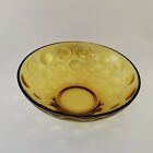 Anchor Hocking Serving Bowl Amber Honey Glass Vintage Bubble 9in Fruit Display