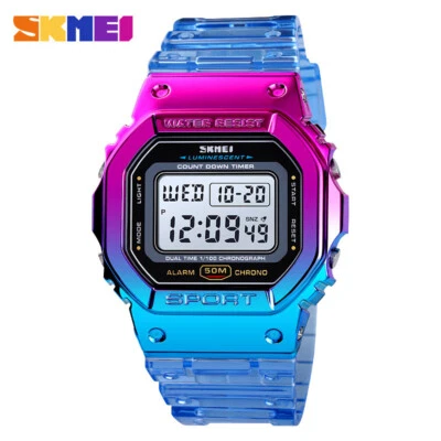 SALE SKMEI Women Watch Fashion Digital LED Wristwatch For Student Gift Stopwatch - image 1 of 4