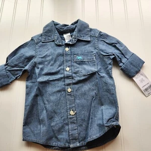 Carters Boys 12 Months Nwt Button Up Casual Shirt 8.7109 - Picture 1 of 7