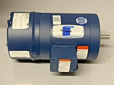 Leeson 110669.00 Rigid Base Brake Motor C6T17NK1K, 1/3HP, 3PH, 60Hz, 230/460V - Image 1 of 4