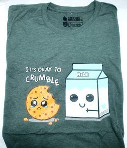 IT'S OK TO CRUMBLE PAX Cookie Brigade & Take This Confab New Green TShirt - Picture 1 of 4