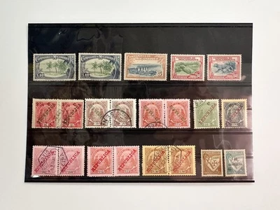 Estampillas postales Mozambique Hipopótamo conjunto vintage acopladores sobreimpresión MH usadas Foto 1 de 4