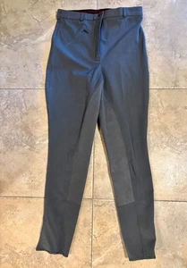 Taubengraue Vollbesatzreithose mit Wildledersitz - Größe 32 - Bild 1 von 7