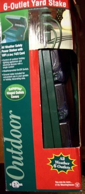 WESTINGHOUSE 6 salidas estaca de tierra cable de 10 pies cubiertas de salida para todo tipo de clima USADAS Foto 1 de 4