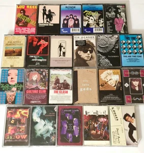 22 CASSETTE TAPE LOT DAVID BOWIE BLONDIE DEPECHE MODE THE CLASH NEW WAVE ROCK X - Picture 1 of 20