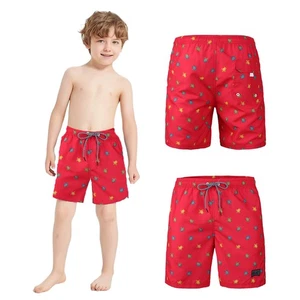 Beautiful Giant Boy Swim Trunks Kid Board Shorts with Mesh Lining Youth Swimwear - Picture 1 of 12