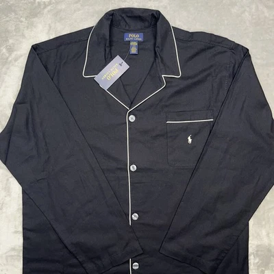 Polo Ralph Lauren Pijama Camisa para Dormir Manga Larga Con Botones Para Hombre Grande Negro Nuevo con Etiquetas Foto 1 de 4