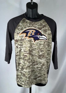 T-shirt uomo The Nike Dri-Fit On Field Apparel Baltimore Ravens mimetica manica 3/4 sm - Foto 1 di 3