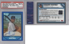 2007 Bowman Chrome Prospects Blue Refractor Fernando Martinez PSA 10 GEM MT Auto