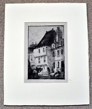 Mounted 'La Maison Blanche, Concarneau' (1923) Etching Print by Robert W Pilot